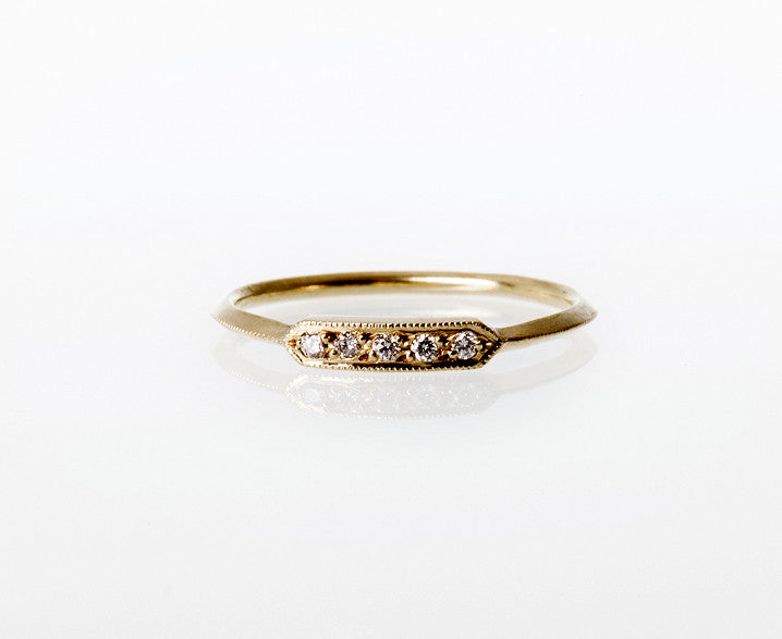 Mini Bar Ring Gold